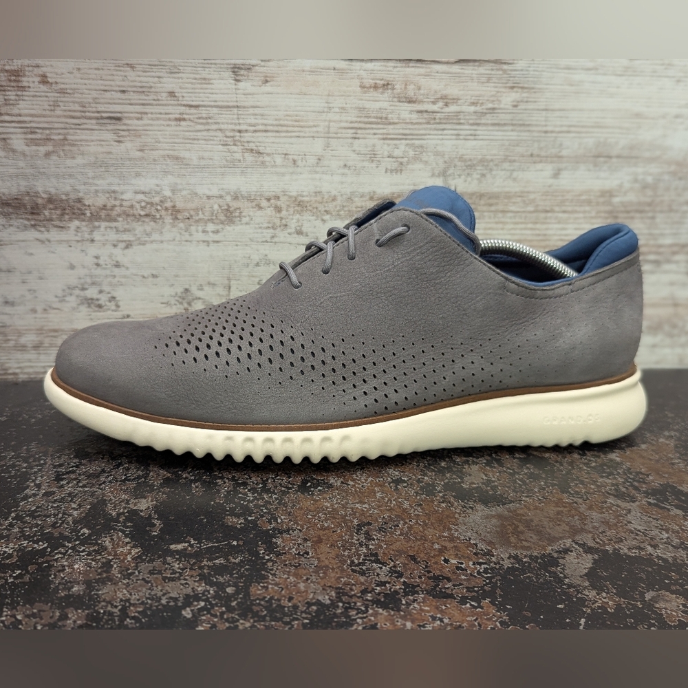 Mens Cole Haan Zerogrand Oxford Shoes Sz 12 Used Gray Nubuck C36944